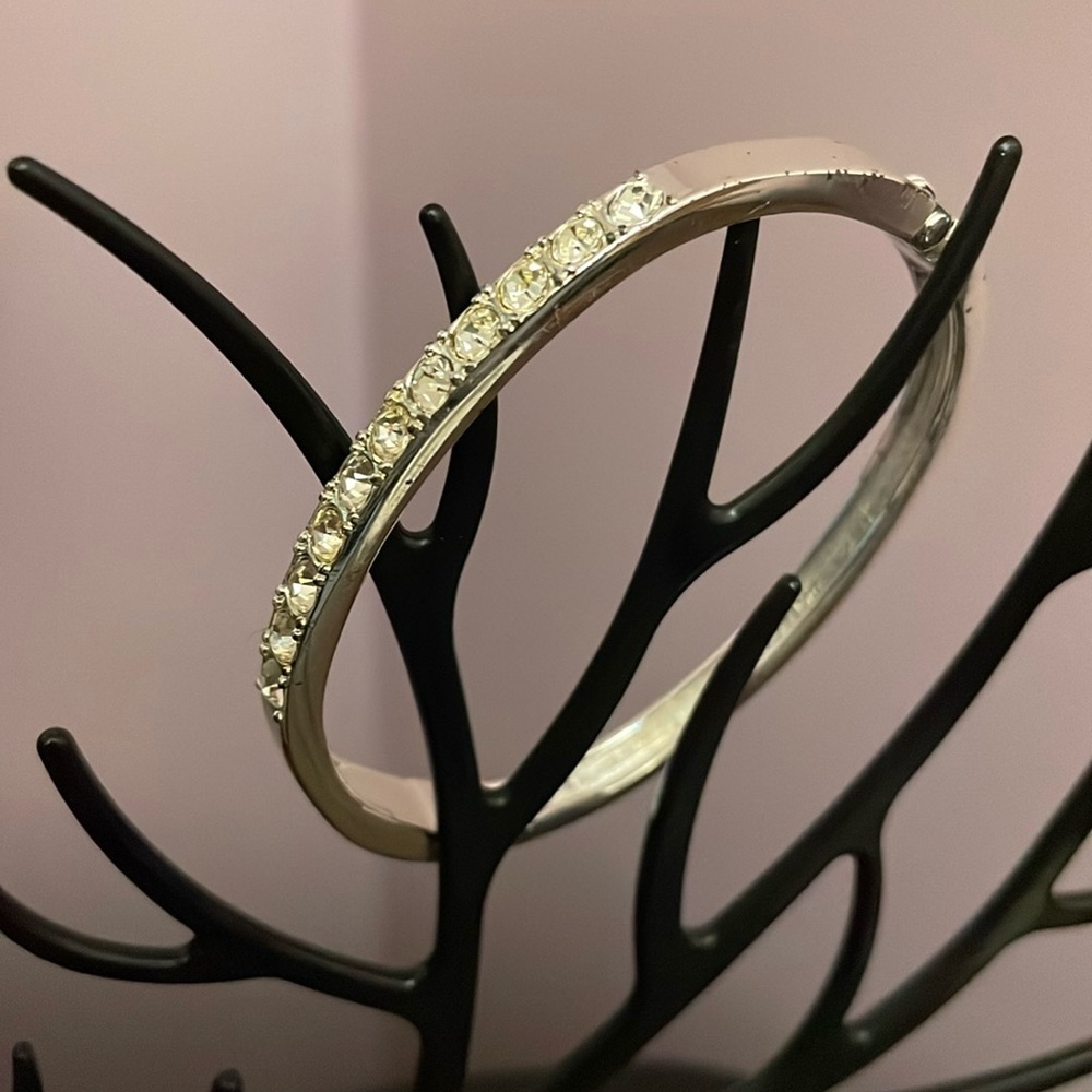 Silver Tone Crystal Vintage Bracelet